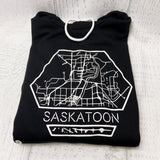 SASKATOON, SK Hex Map Black Hoodie [Adult] **Discontinued Colour/Style**