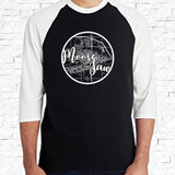 MOOSE JAW, SK Classic Map Black/White Raglan Shirt [Adult] **Discontinued Colour/Style**