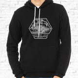MOOSE JAW, SK Hex Map Black Hoodie [Adult] **Discontinued Colour/Style**