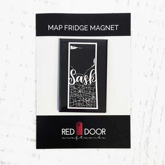 Sask Map Fridge Magnet