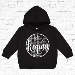 REGINA, SK Classic Map Black Hoodie [Toddler] **Discontinued Colour/Style**