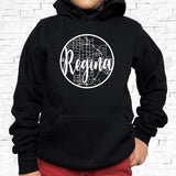 REGINA, SK Classic Map Black Hoodie [Youth] **Discontinued Colour/Style**